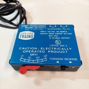 Life-Like Train Transformer Power Pack #08615 HO 16.5 VDC, 18 VAC, 5 VA *Tested